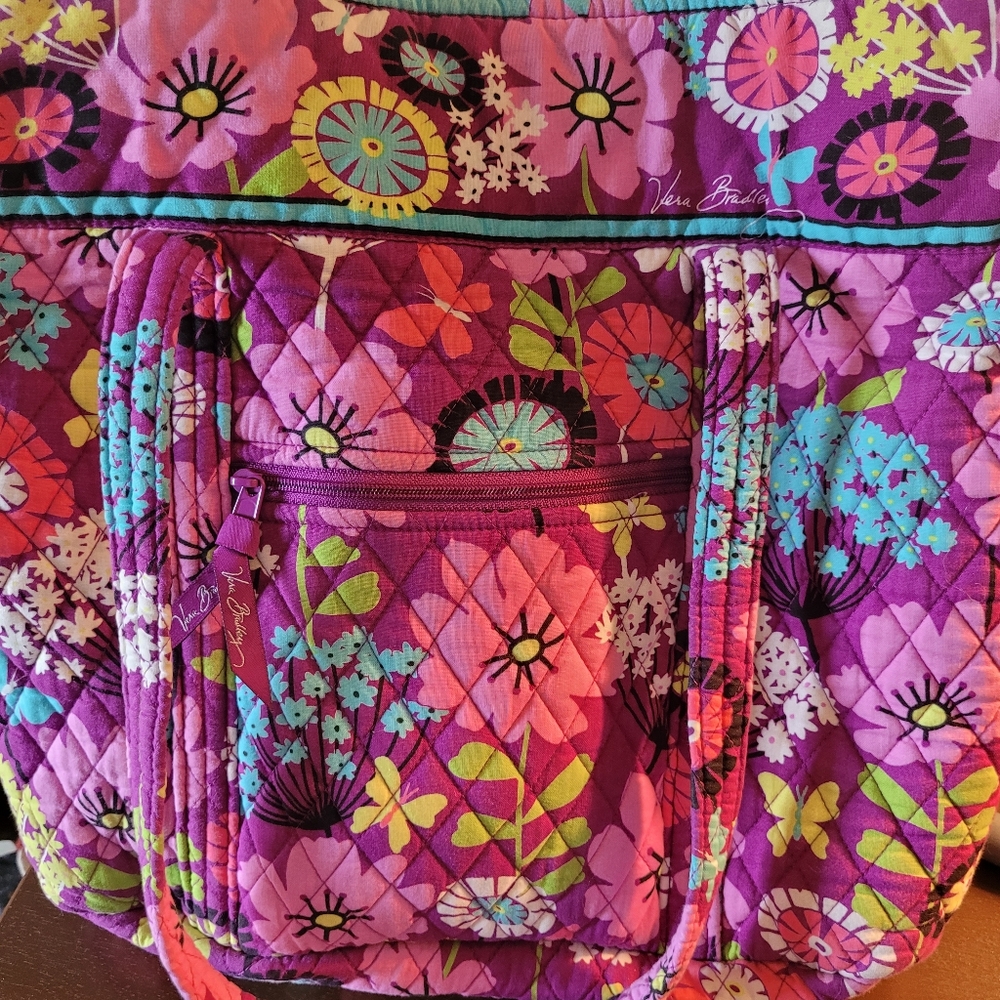 17x14 Vera Bradley Tote Flutterby pattern